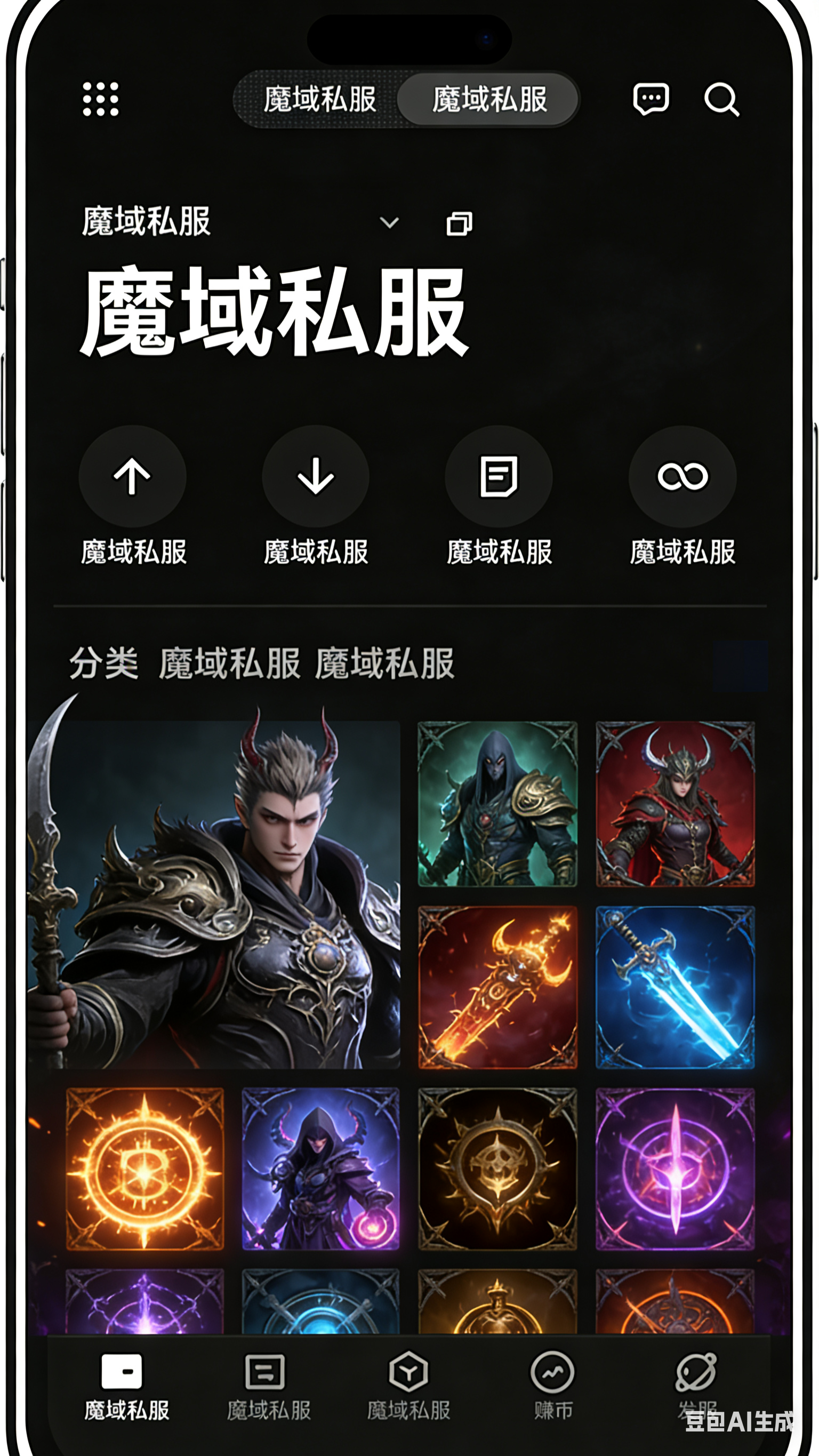 魔域私服跨服竞技场战斗画面